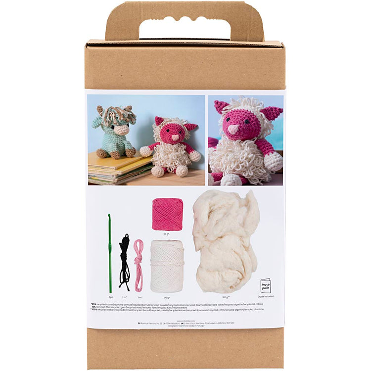 Creativ company http: www.cchobby.nl hobbyset-amigurumi-schaap-roze-off-white-1-doos