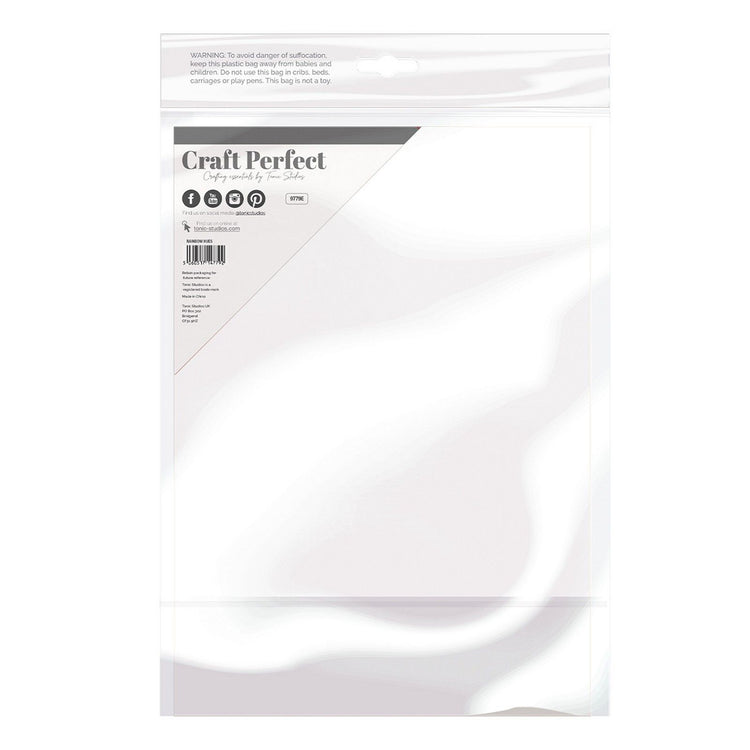 Craft perfect by tonic studios craft perfect • mirror card iridescent 250g rainbow hue 5pcs