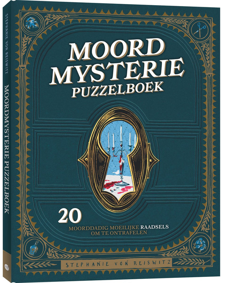 Merkloos sans marque puzzelboek - moordmysterie - 20 raadsels - avontuur humor elegantie