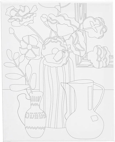 Creativ company schildercanvas met print stilleven met bloemen 24x30 cm