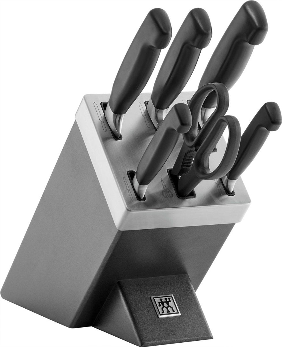 Zwilling four star serie - messenset - zelfslijpend blok - 7 stuks - grijs