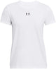 Under armour ua rival core ss-wht dames sportshirt - wit - zwart