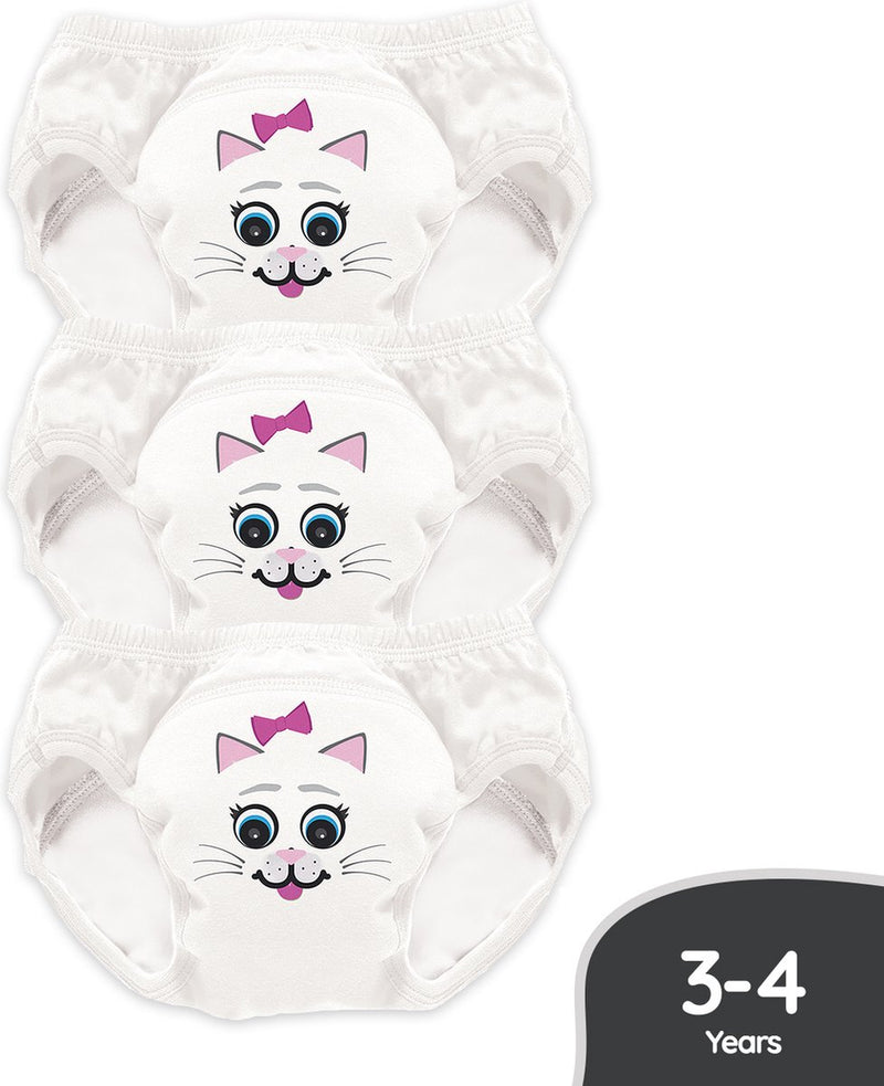 My carry potty oefenbroekjes zindelijkheidstraining – 3-4 jaar – 3 stuks – kat – herbruikbaar