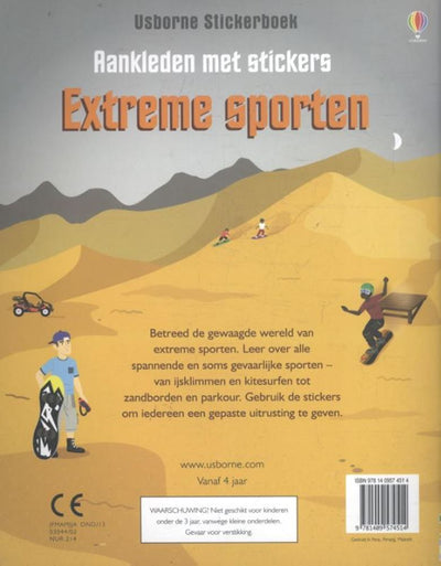 Aankleden met stickers: extreme sporten.