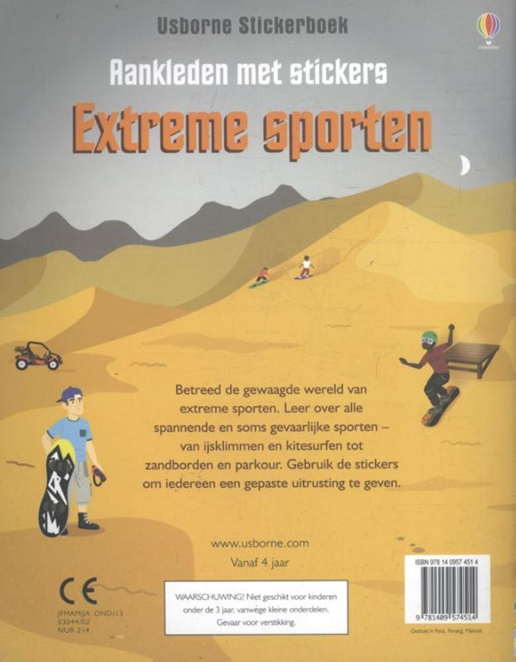 Aankleden met stickers: extreme sporten.