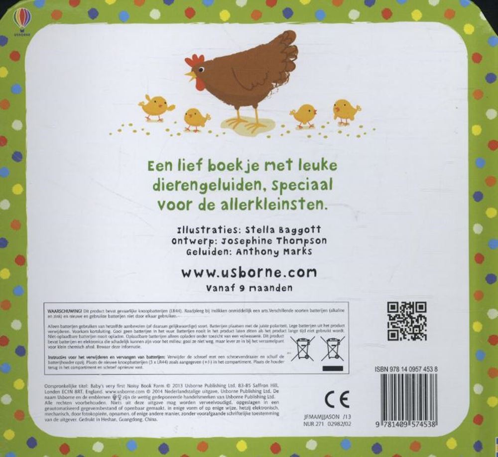 Wpg uitgevers mijn eerste geluidenboek: boerderij. 1+