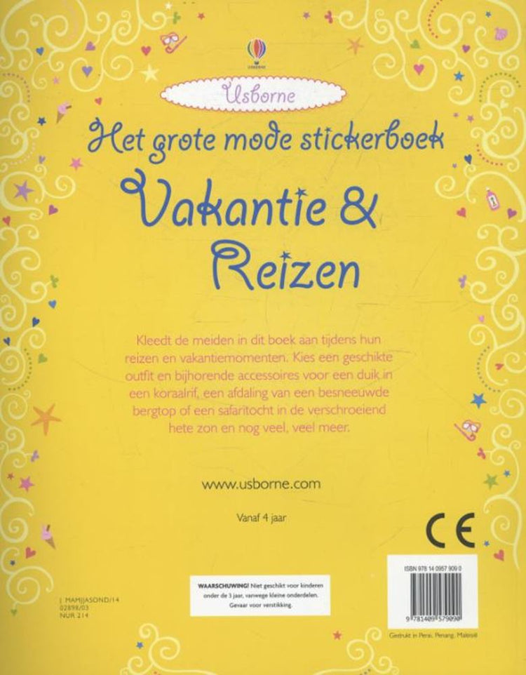 Grote mode stickerboek: vakantie en
