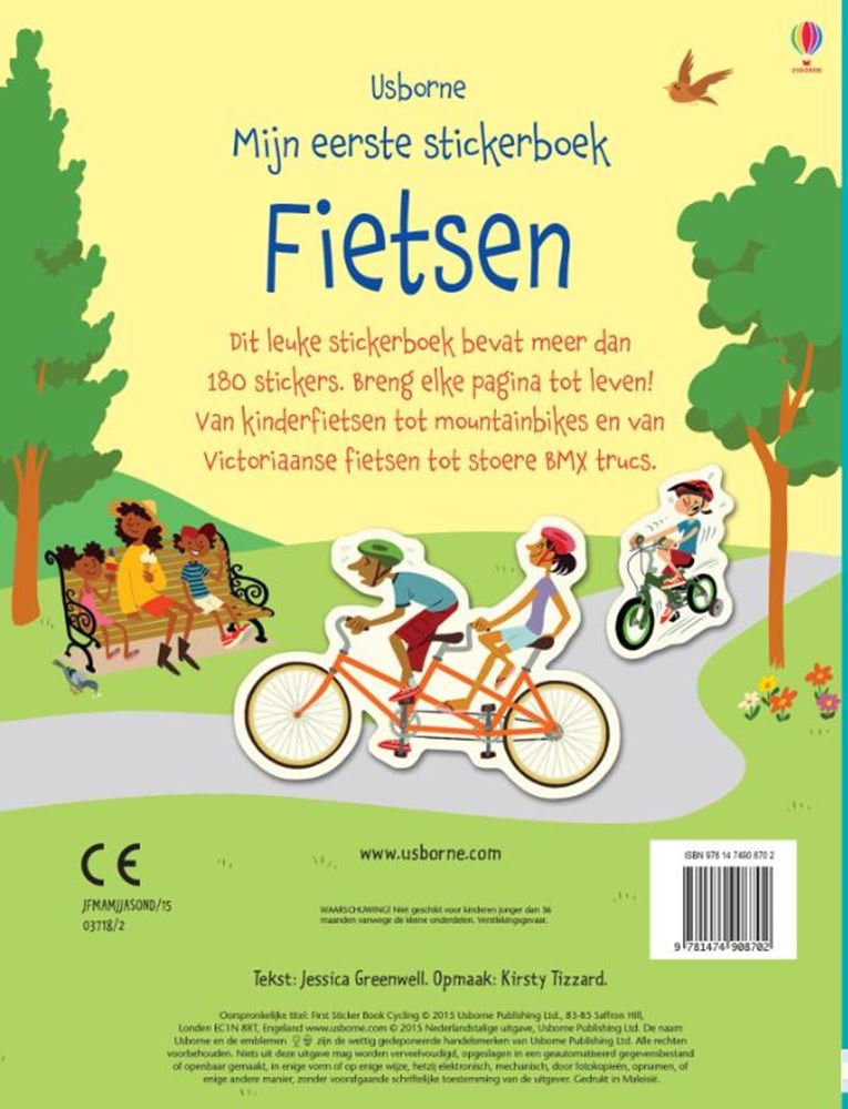 Mijn eerste stickerboek: fietsen. 3+