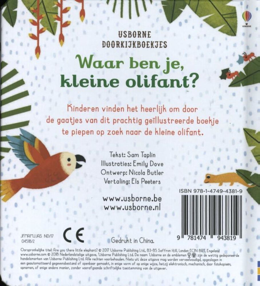Doorkijk: waar ben je, kleine olifant. +