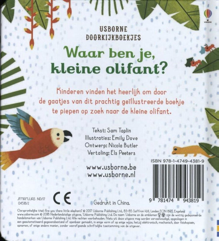 Doorkijk: waar ben je, kleine olifant. +
