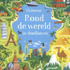 Merkloos sans marque rond de wereld in doolhoven. 5+