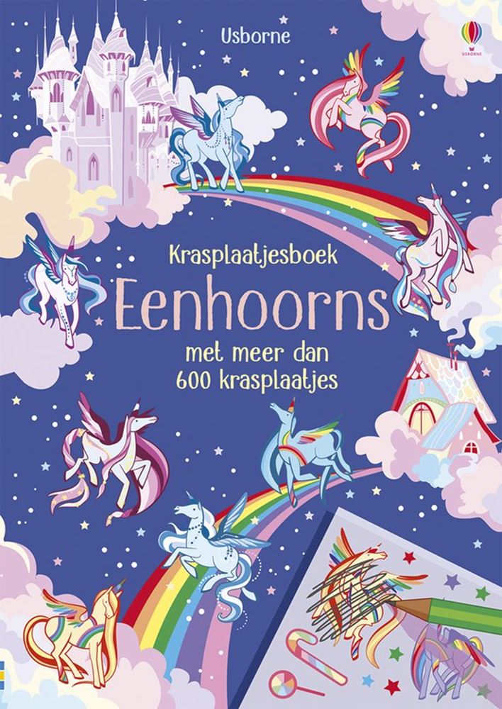 Wpg uitgevers krasplaatjesboek eenhoorns. 5+