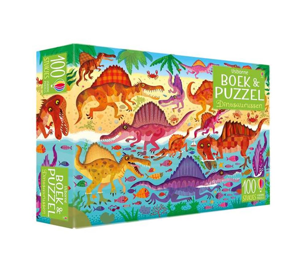 Usborne dinosaurussen boek en puzzel