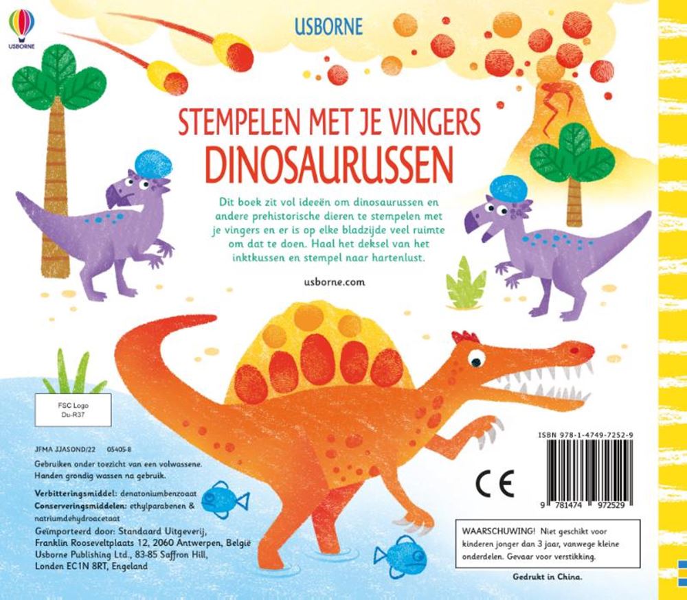 Wpg uitgevers stempelen met je vingers - dinosaurussen