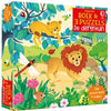 Boek met 3 puzzels, de dierentuin. 3+