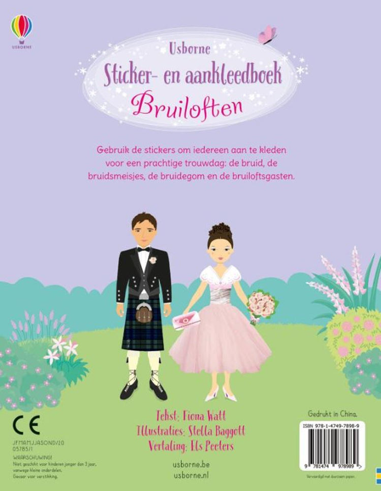 Sticker en aankleedboek bruiloften. 4+