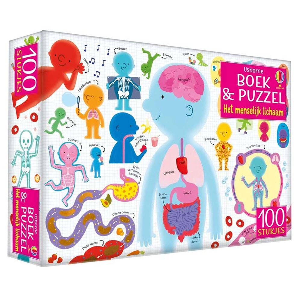 Boek met puzzel,het menselijk lichaam 5+