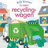 Kijk binnen in een recyclingwagen. 3+