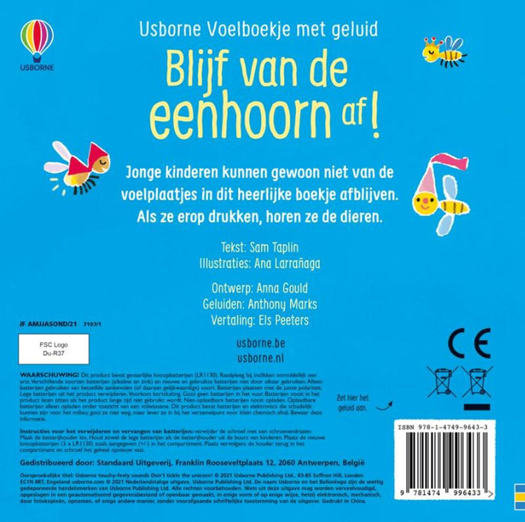 Geluidenboek: blijf van de eenhoorn af!