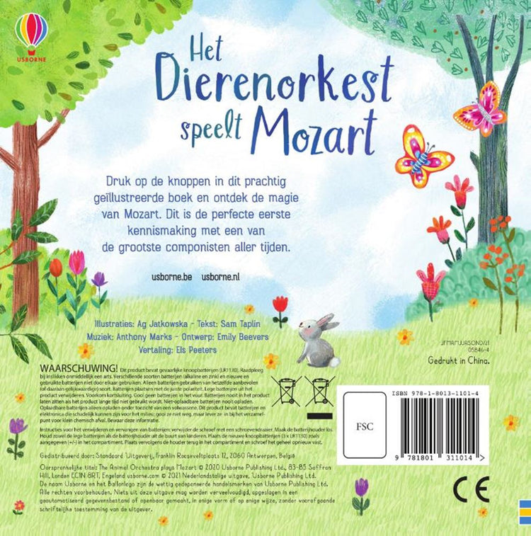 Geluidenboek orkest speelt mozart. 2+