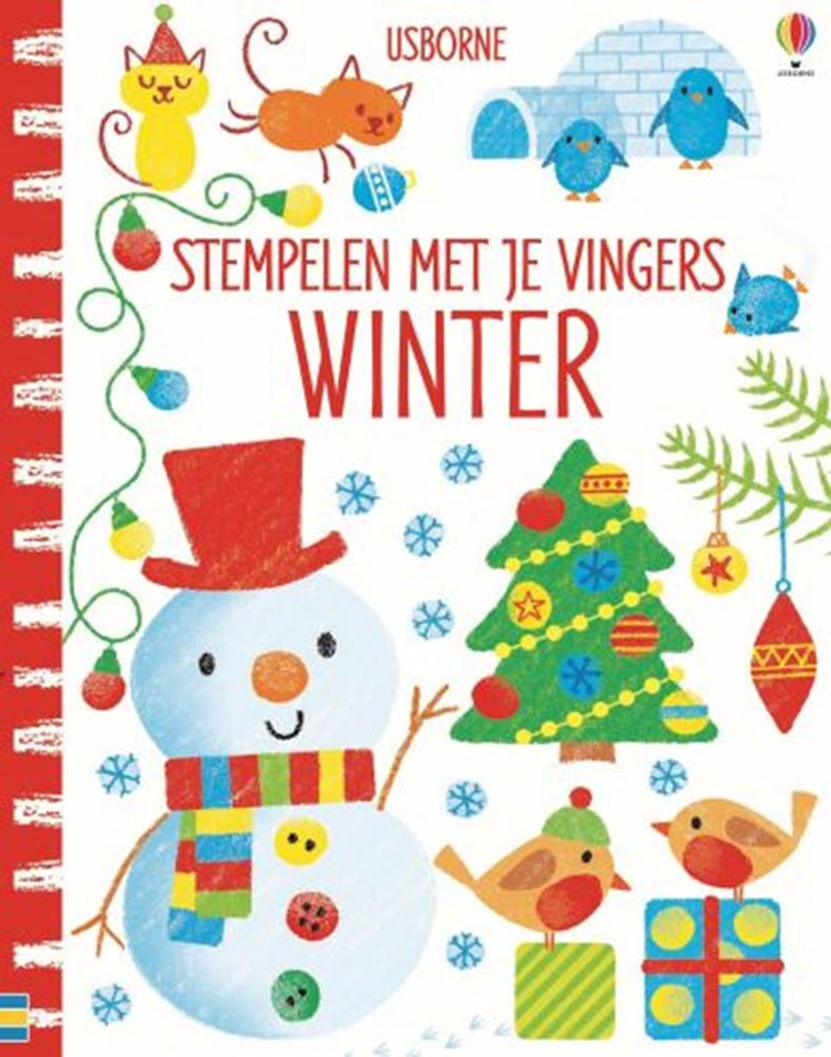 Winter. stempelen met je vingers. 4+