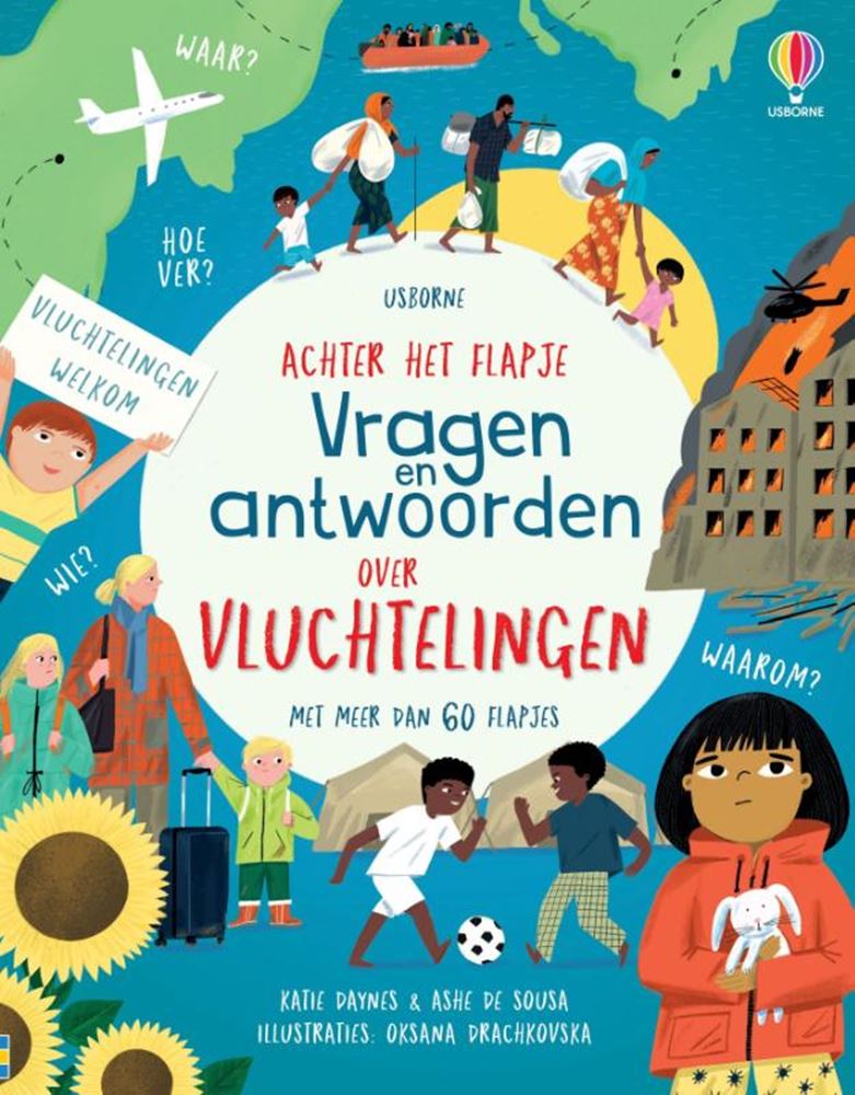 Over vluchtelingen. kartonboek. 4+