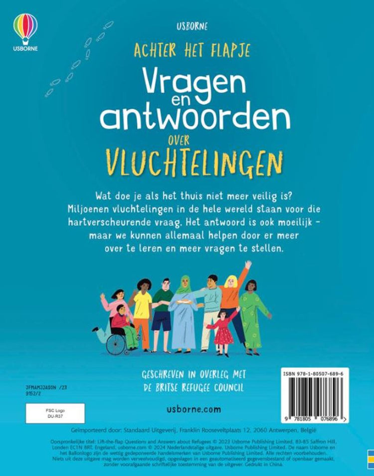 Over vluchtelingen. kartonboek. 4+