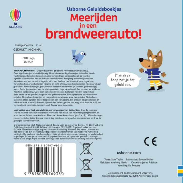 Meerijden in een brandweerauto 1+