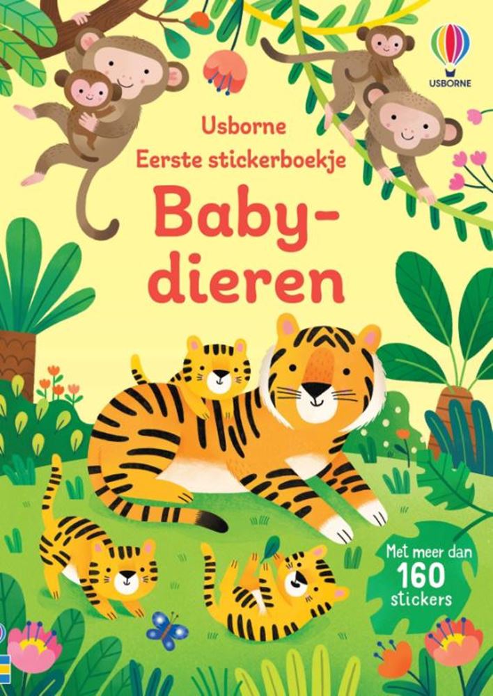 Stickerboek: babydieren. 3+
