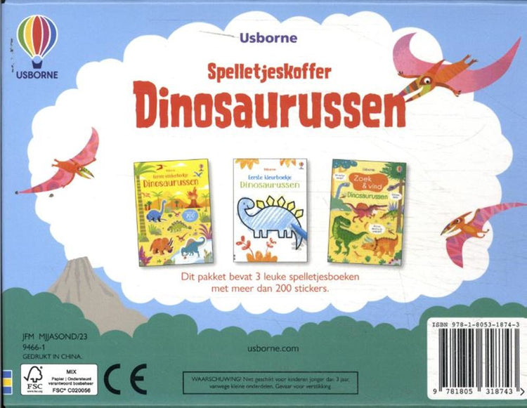 Spelletjeskoffer dinosaurussen. 3+
