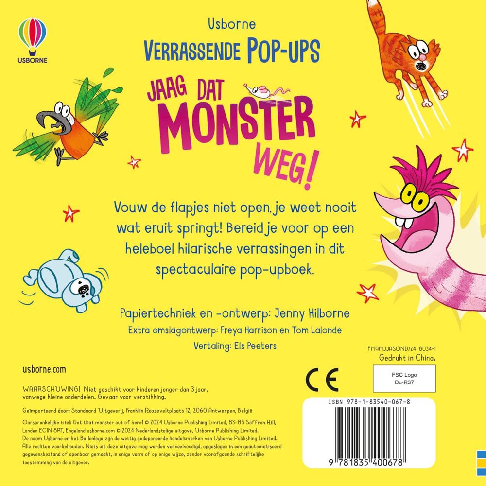 Jaag dat monster weg! pop-upboek. 3+