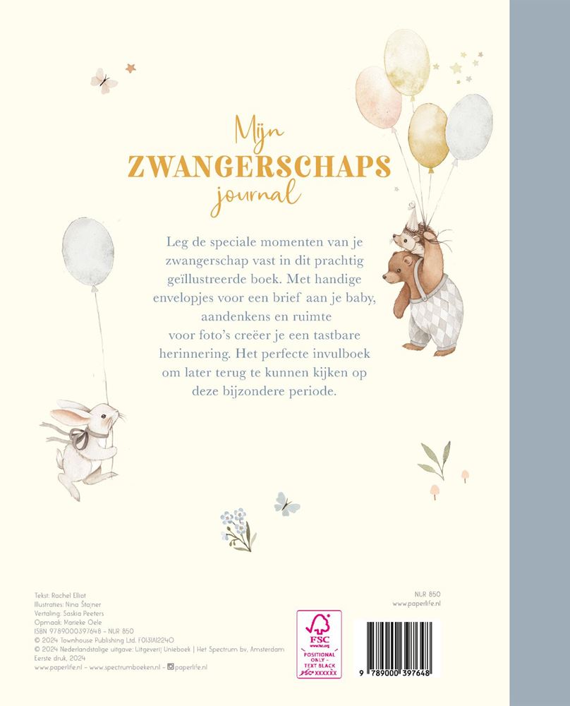 Paper life mijn zwangerschapsjournal volwassene