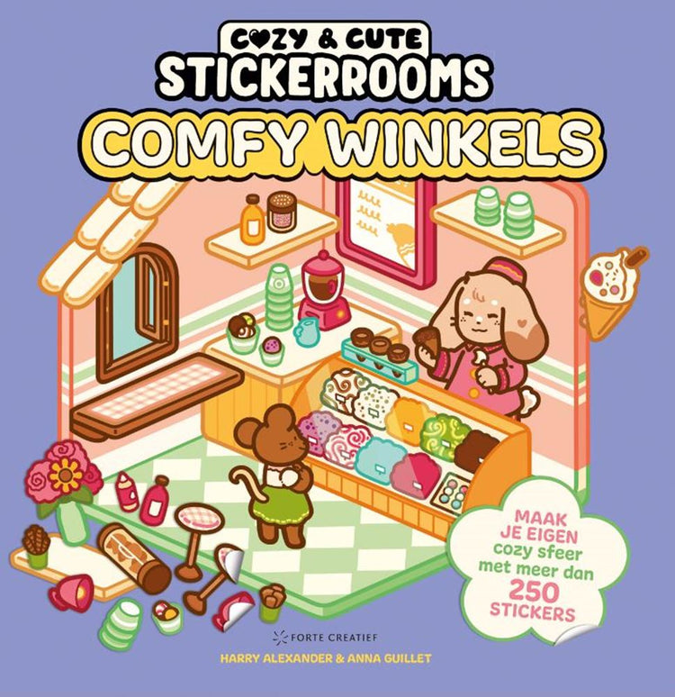Cozy stickerboek comfy winkels -