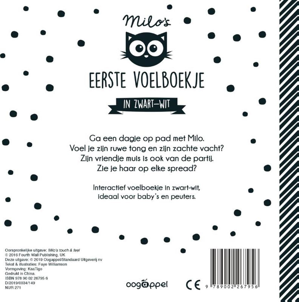 Wpg uitgevers milo's eerste voelboekje in zwartwit