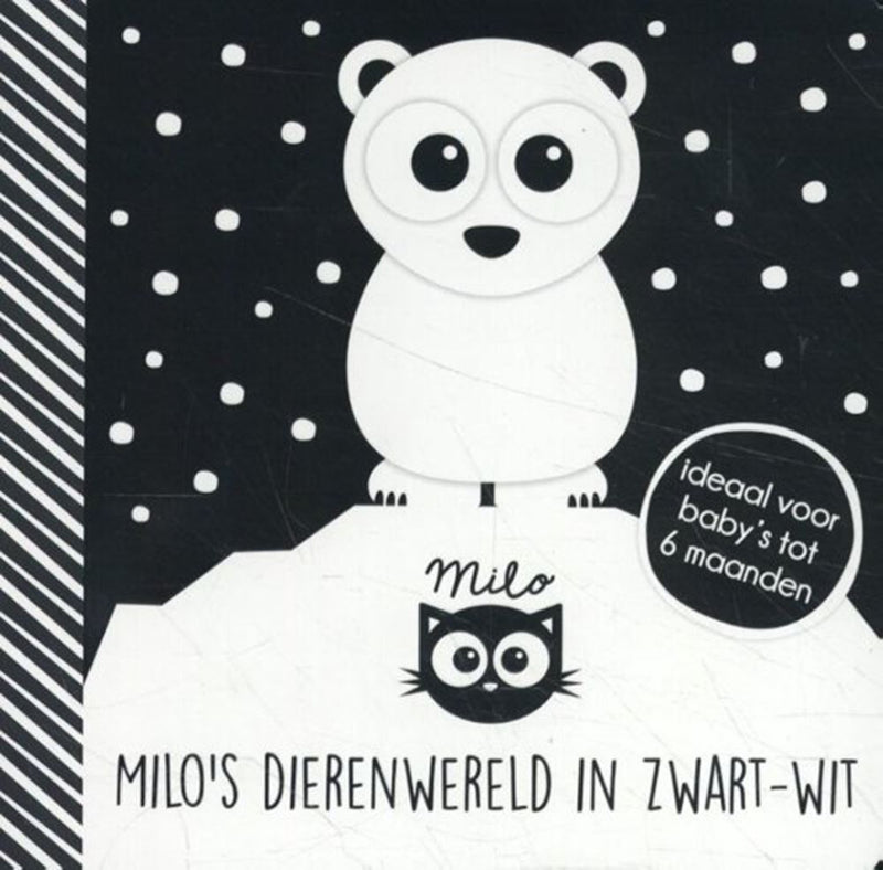 Milo's dierenwereld in zwart-wit. 0+