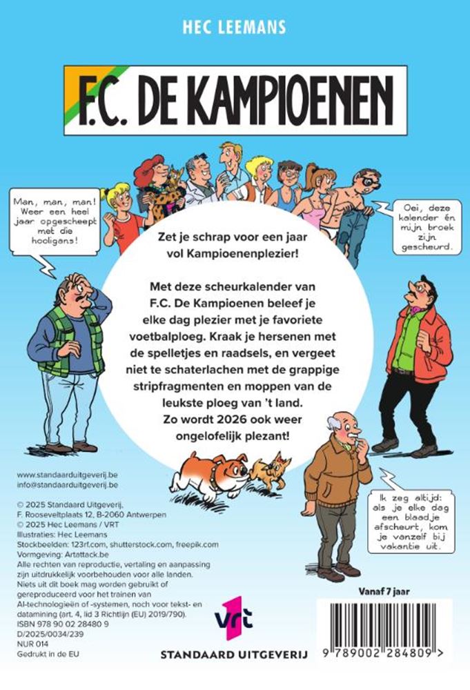 F.c. de kampioenen scheurkalender 2026