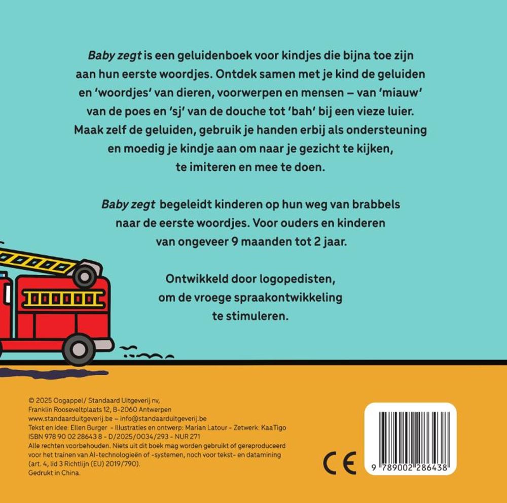 Baby zegt. kartonboek. top 10 2027. 1+