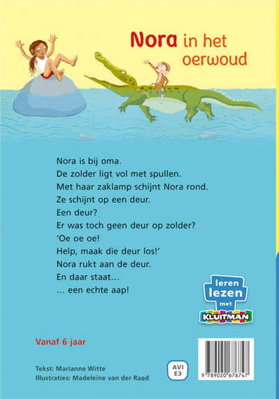 Uitgeverij kluitman leren lezen met kluitman - nora in het oerwoud - avi e3
