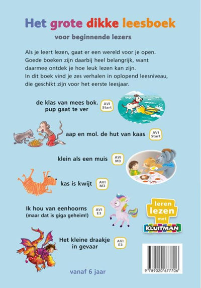 Uitgeverij kluitman het grote dikke leesboek voor beginnende lezers - avi-start, m3 en e3
