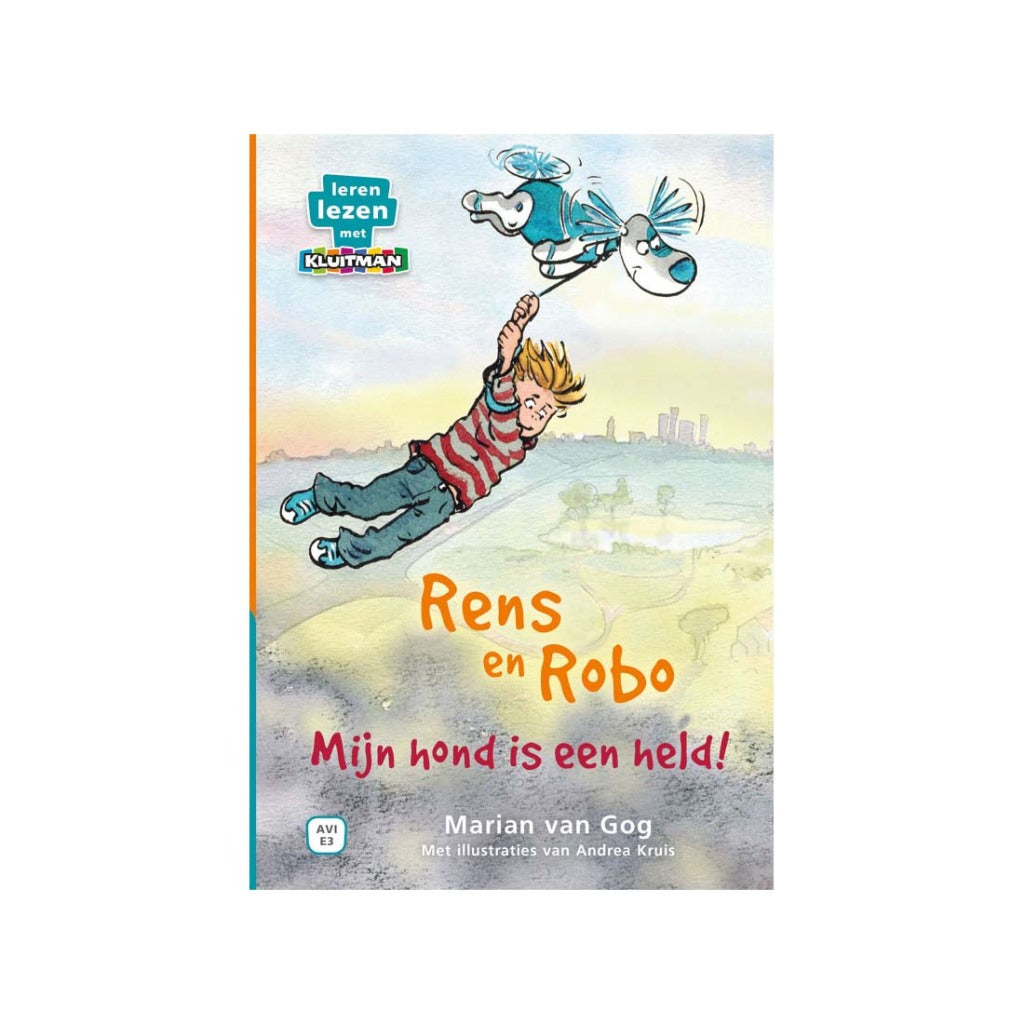 Basic boek avi e3 leren lezen met kluitman rens en robo mijn hond is een held