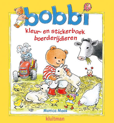 Uitgeverij kluitman bobbi kleur-en stickerboek. boerderij 2+