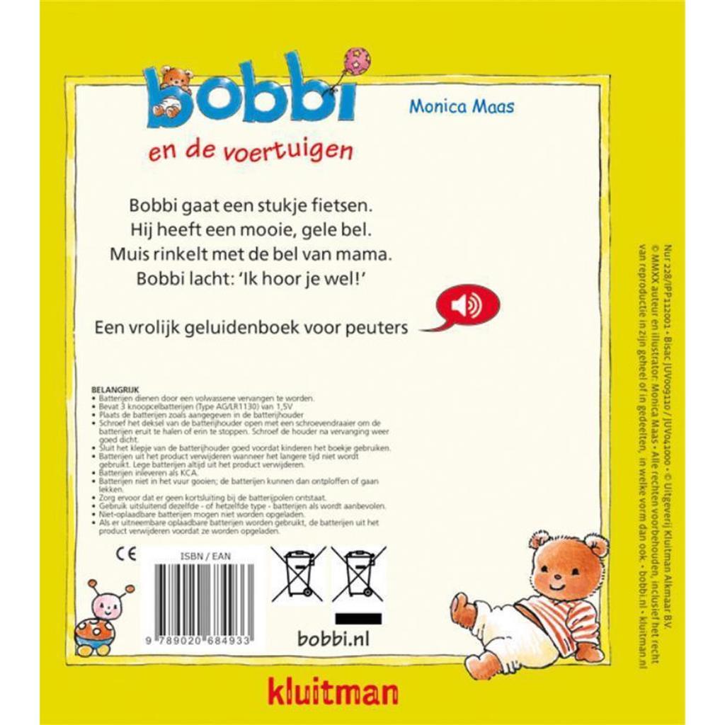 Uitgeverij Kluitman Kluitman Boek Bobbi en de Voertuigen + Geluid