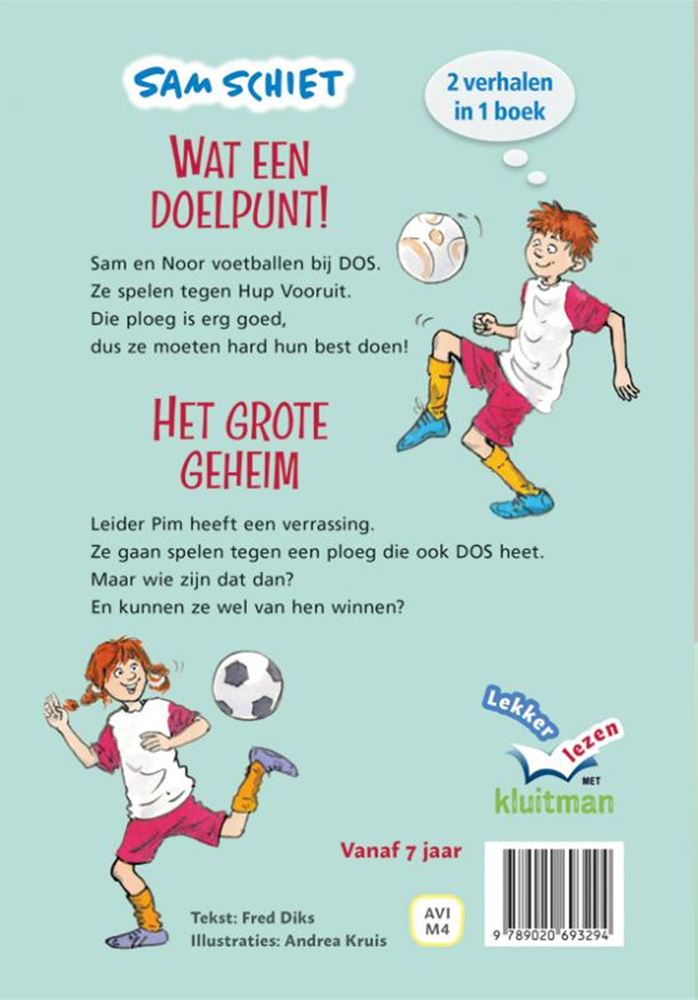 Sam schiet. wat een doelpunt! het grot