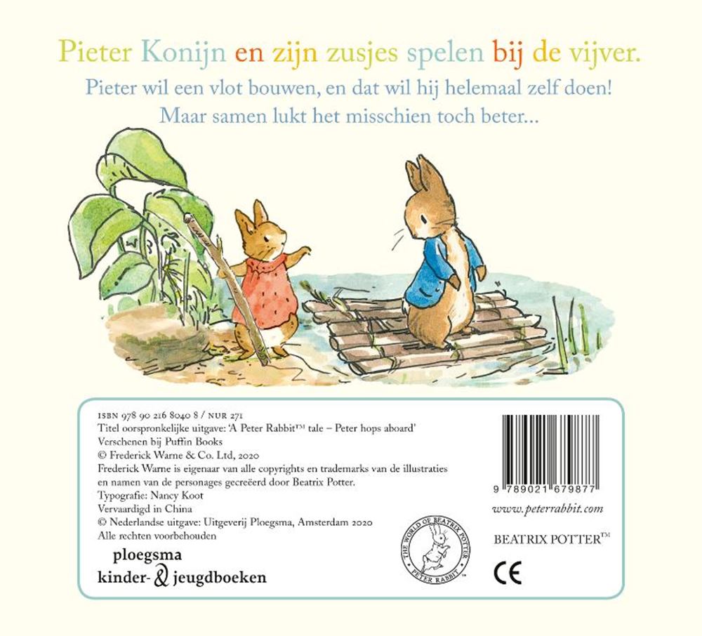 Pieter konijn, schuitje varen. 3+