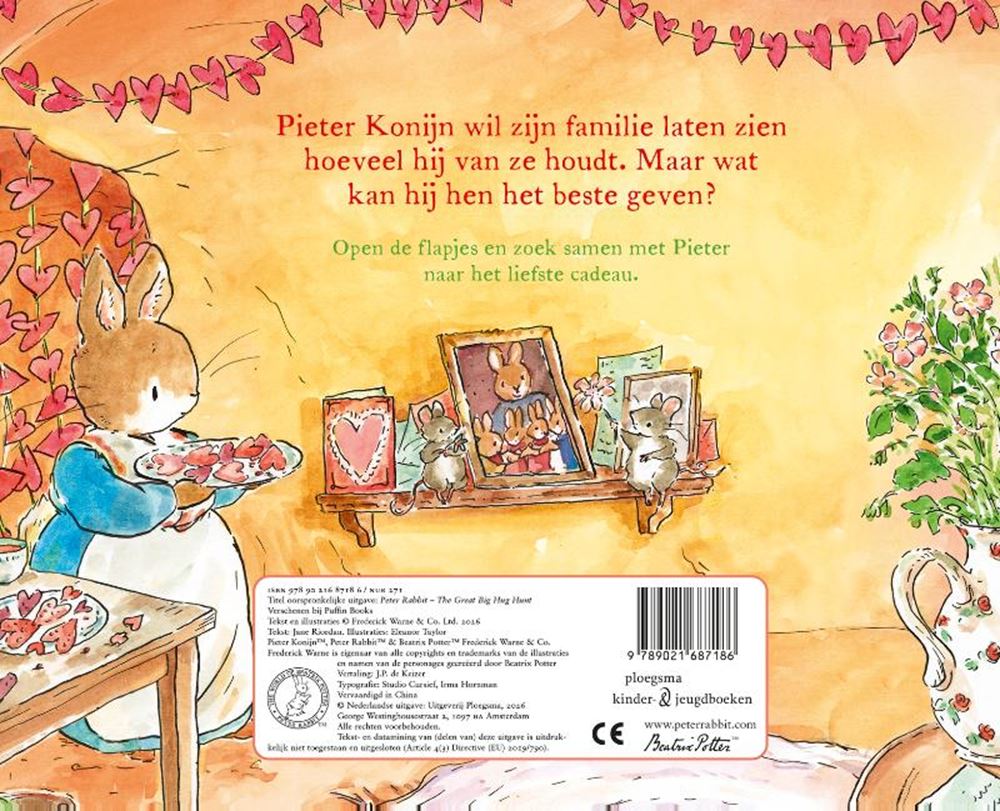 Pieter konijn. mag ik een knuffel? 2+
