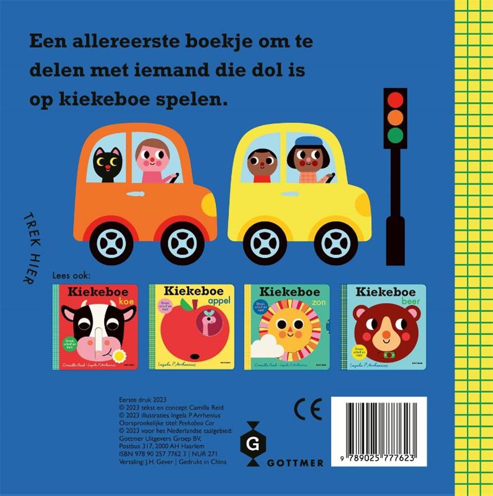 Gottmer uitgevers groep schuifboekje: kiekeboe auto. 1+