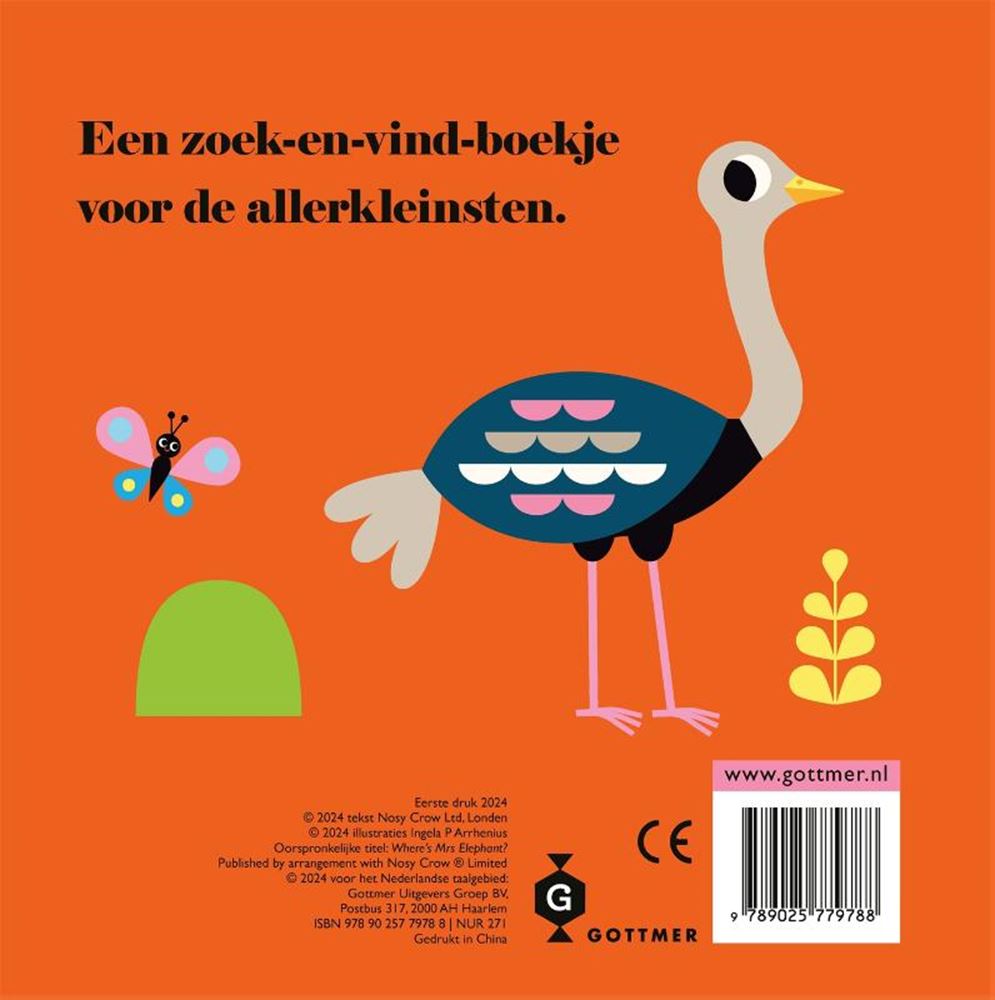Gottmer uitgevers groep olifant, waar ben je? flapjesboek. 2+