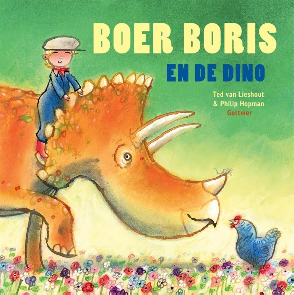 Gottmer uitgevers groep boer boris en de dino. prentenboek. 3+