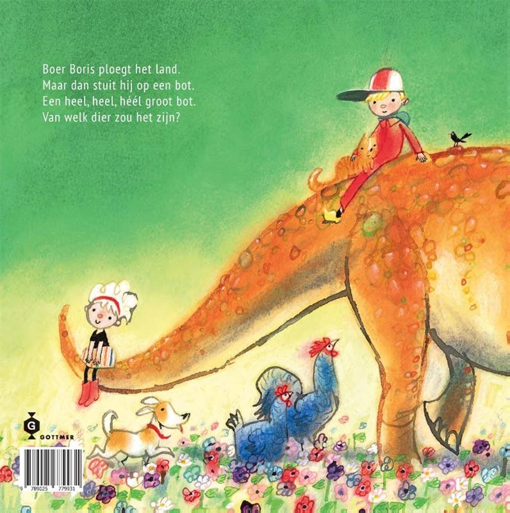 Gottmer uitgevers groep boer boris en de dino. prentenboek. 3+