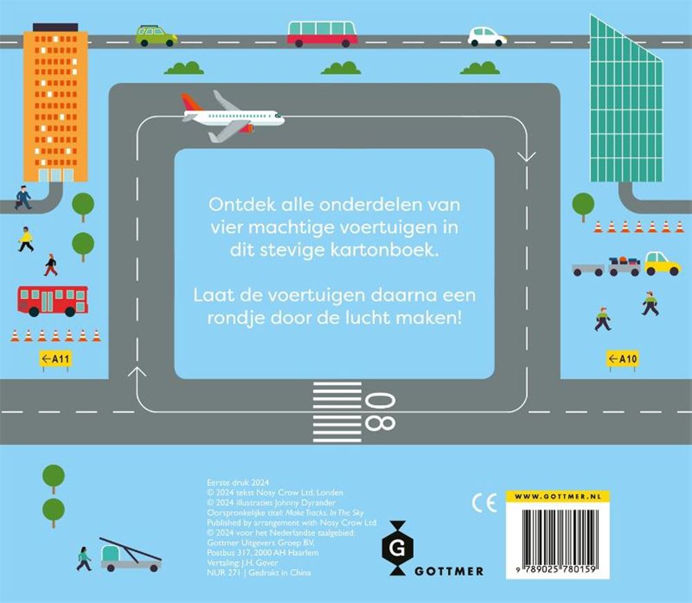 Een rondje met het vliegtuig. kartonboek